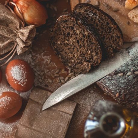 Bread eggs oil